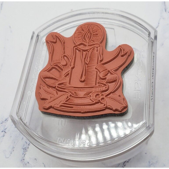 Fiskars Stackable Rubber Stamp Lot Of 3 Christmas Toy Themed Plastic Stamps - Picture 3 of 11